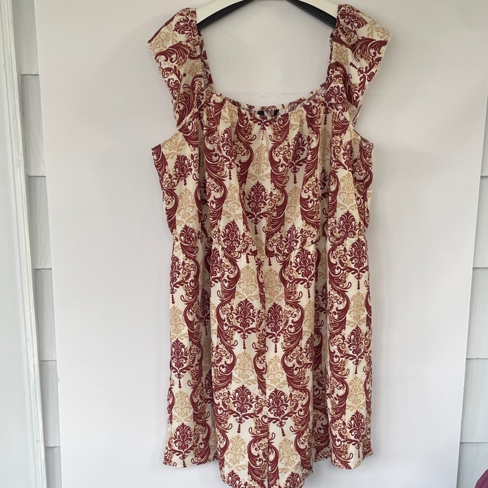BloomChic Red and Cream Romper With Pockets  22-24